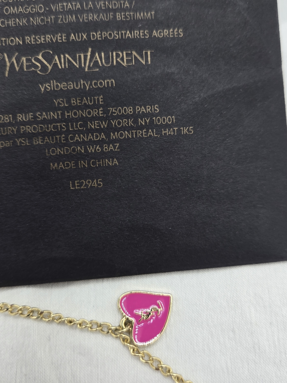 Beauty Lip Case Red Patent + Phone Charm Keychain Bundle YSL - Picture 10 of 12